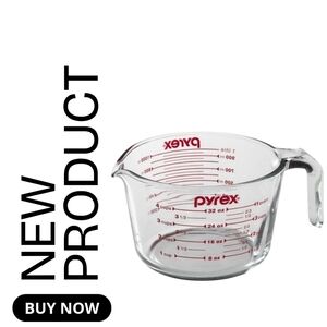 NEW Pyrex Large Clear Glass Measuring Cup | 4 Cups